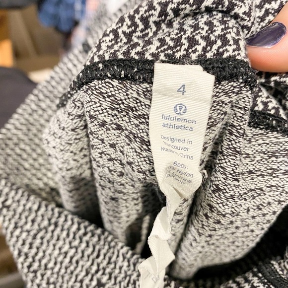 Lululemon Wunder Under High Times Pant Legging Teeny Tooth White Black size 4 - Picture 14 of 16